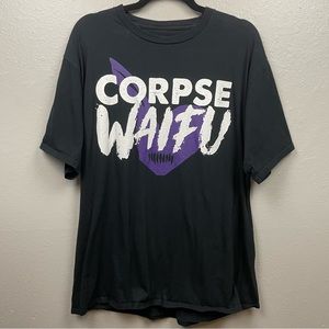 Corpse waifu graphic tshirt mens xl black white purple corpse husband